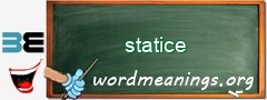 WordMeaning blackboard for statice